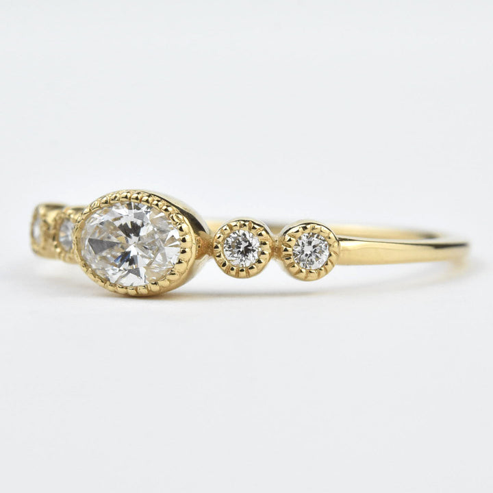 Delicate Yellow Gold Diamond Band - Goldmakers Fine Jewelry