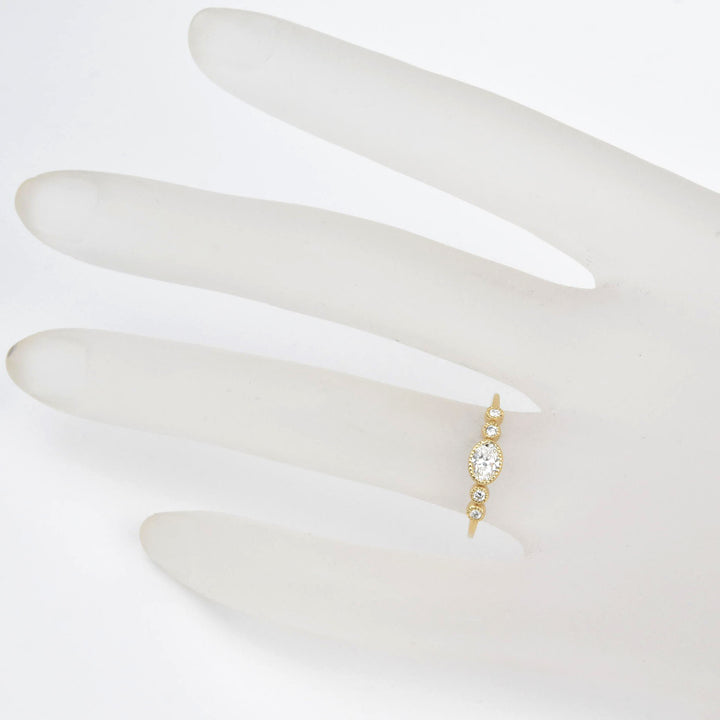 Delicate Yellow Gold Diamond Band - Goldmakers Fine Jewelry