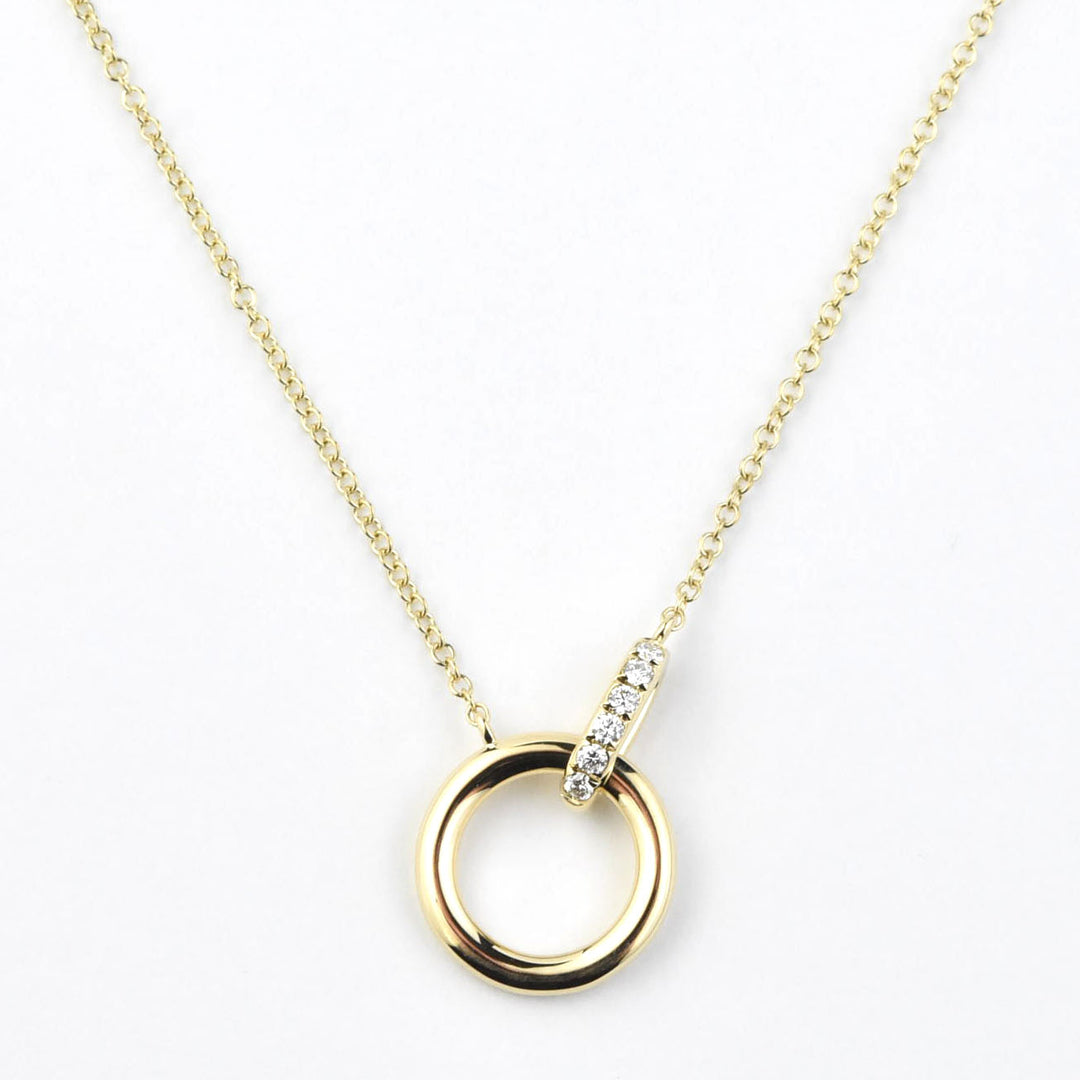 Diamond Link Necklace in Yellow Gold - Goldmakers Fine Jewelry