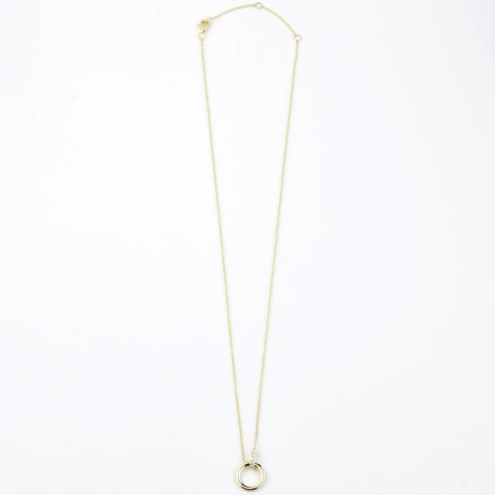 Diamond Link Necklace in Yellow Gold - Goldmakers Fine Jewelry