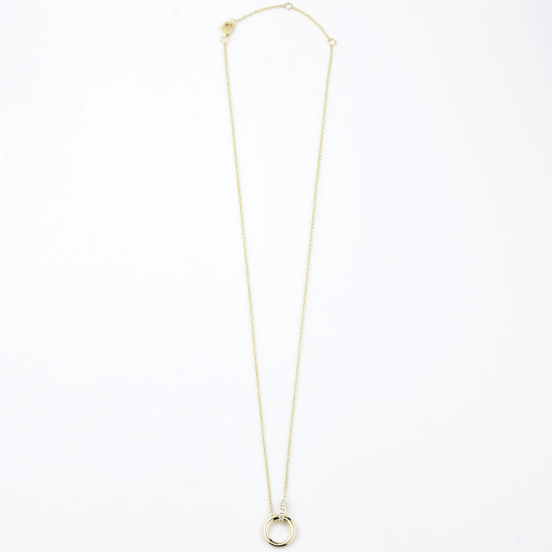 Diamond Link Necklace in Yellow Gold - Goldmakers Fine Jewelry