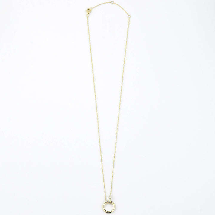 Diamond Link Necklace in Yellow Gold - Goldmakers Fine Jewelry