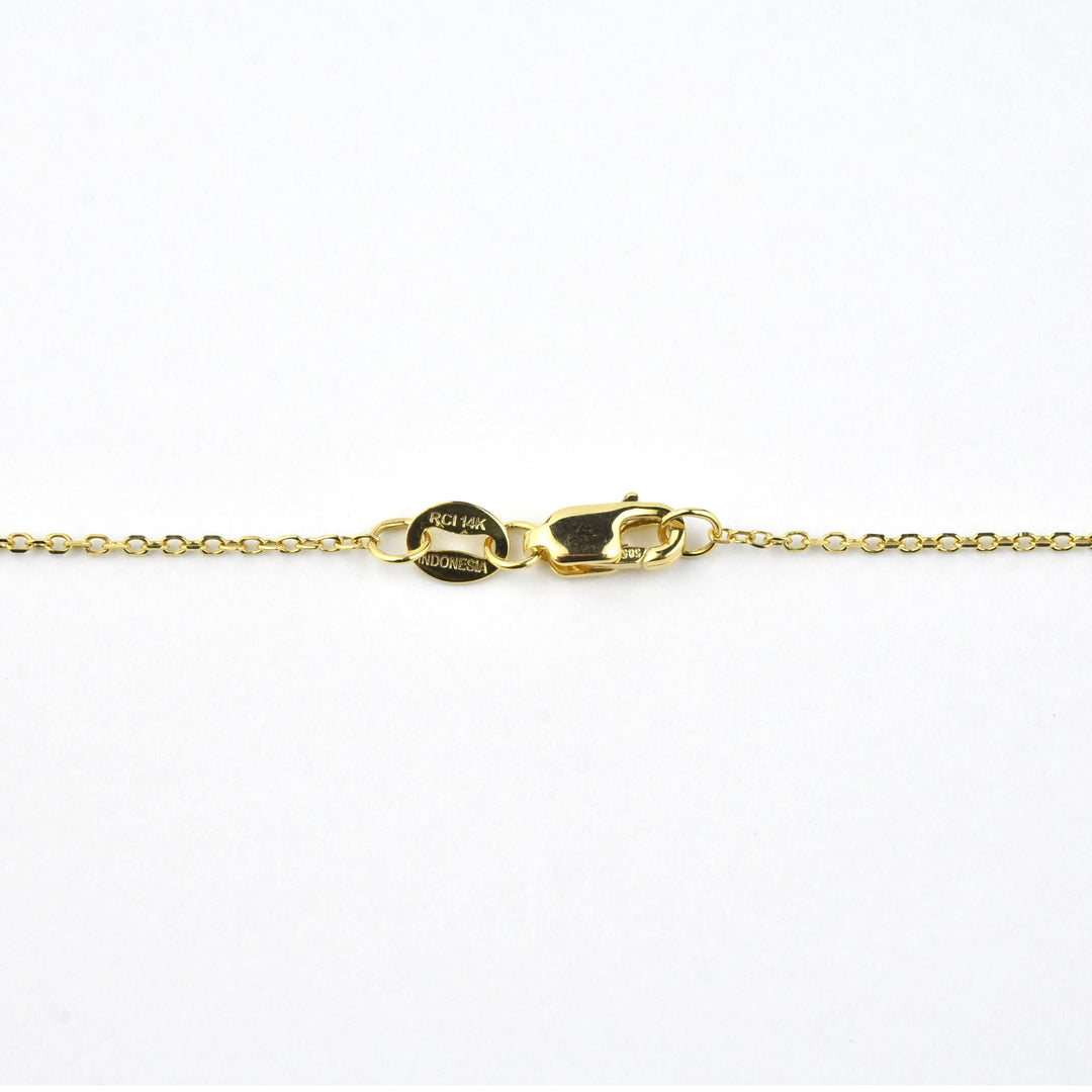 Diamond and 14k Yellow Gold Disc Necklace - Goldmakers Fine Jewelry