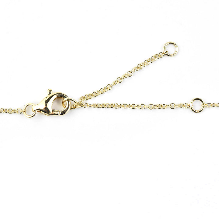 Flower Bar Necklace in 14k Yellow Gold with Diamonds