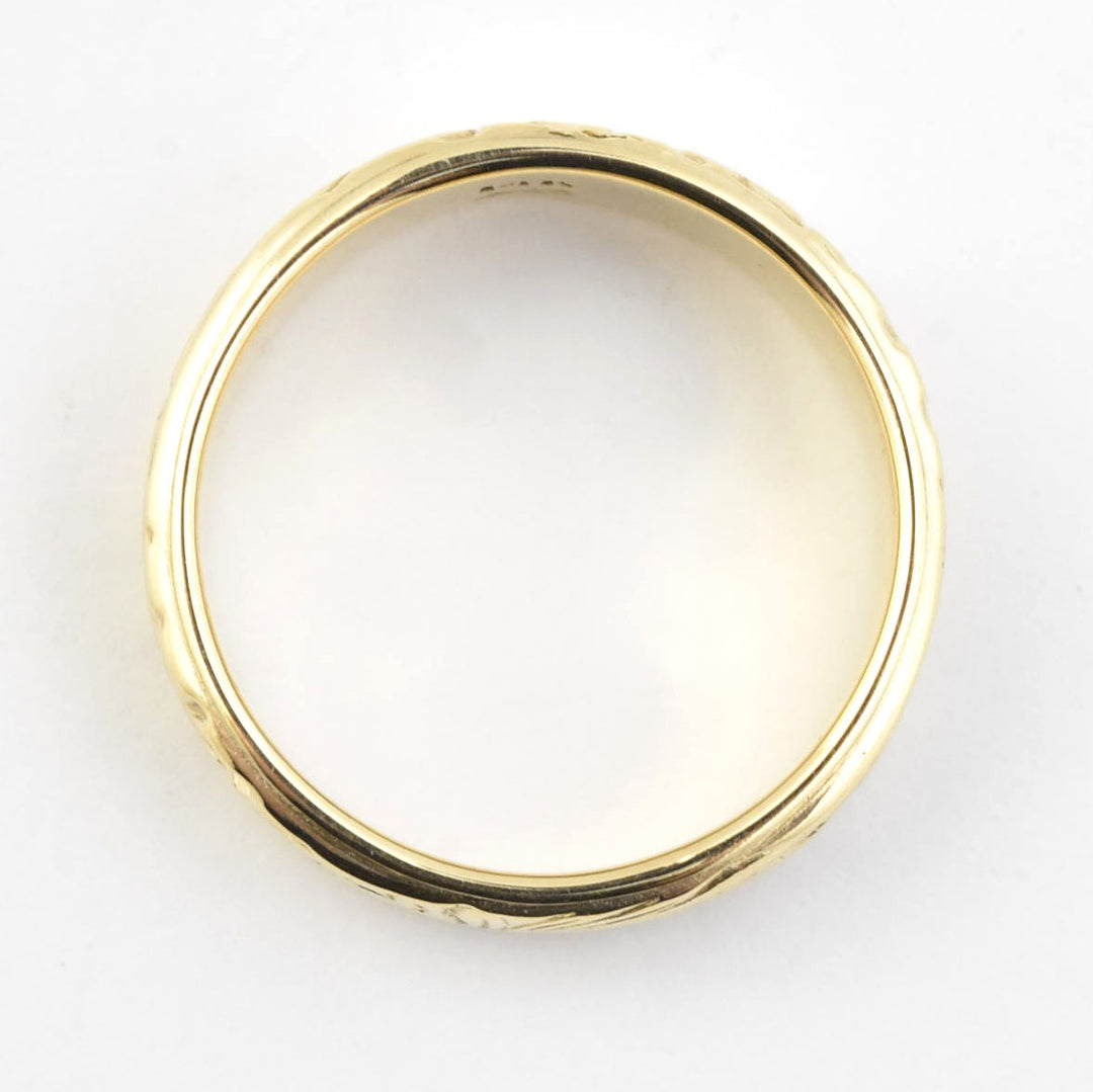 Victorian Floral Gents Band in Gold