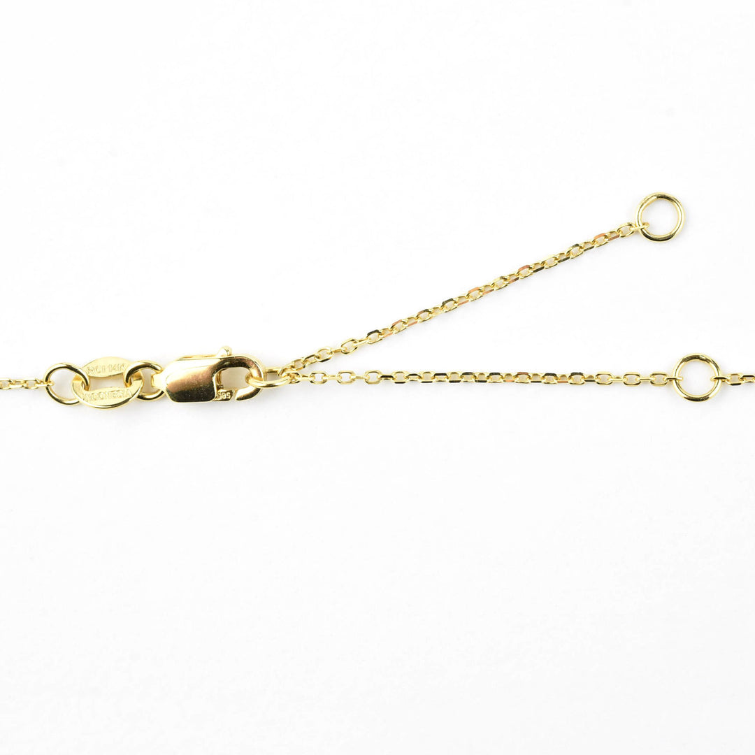 Pave Diamond Heart Necklace in 14k Yellow Gold