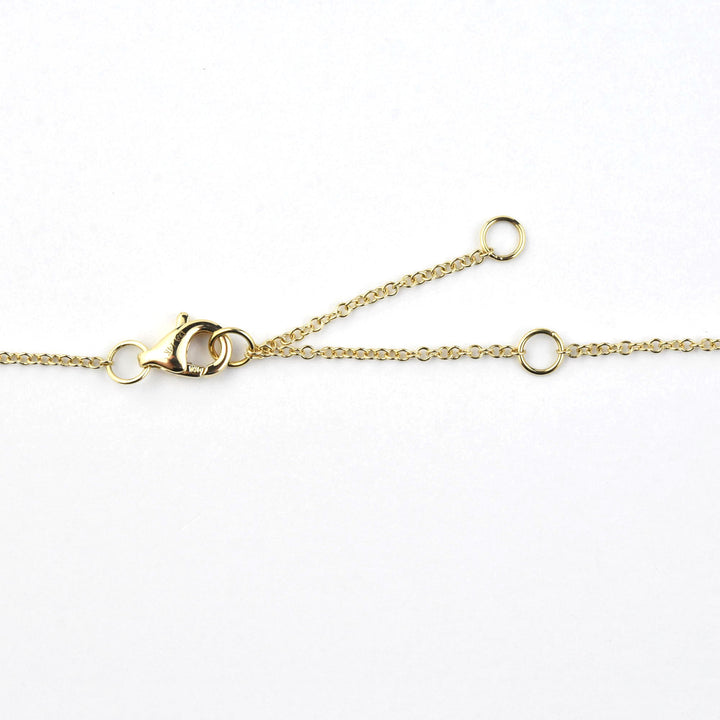 Pearl and Diamond Station Necklace in Yellow Gold - Goldmakers Fine Jewelry