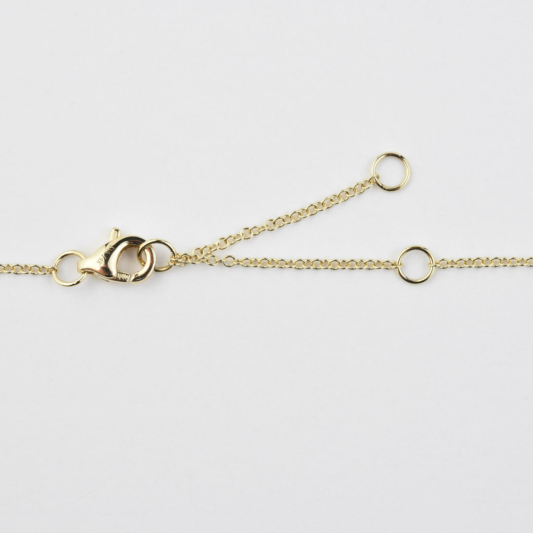 Pearl and Diamond Link Necklace in Yellow Gold - Goldmakers Fine Jewelry