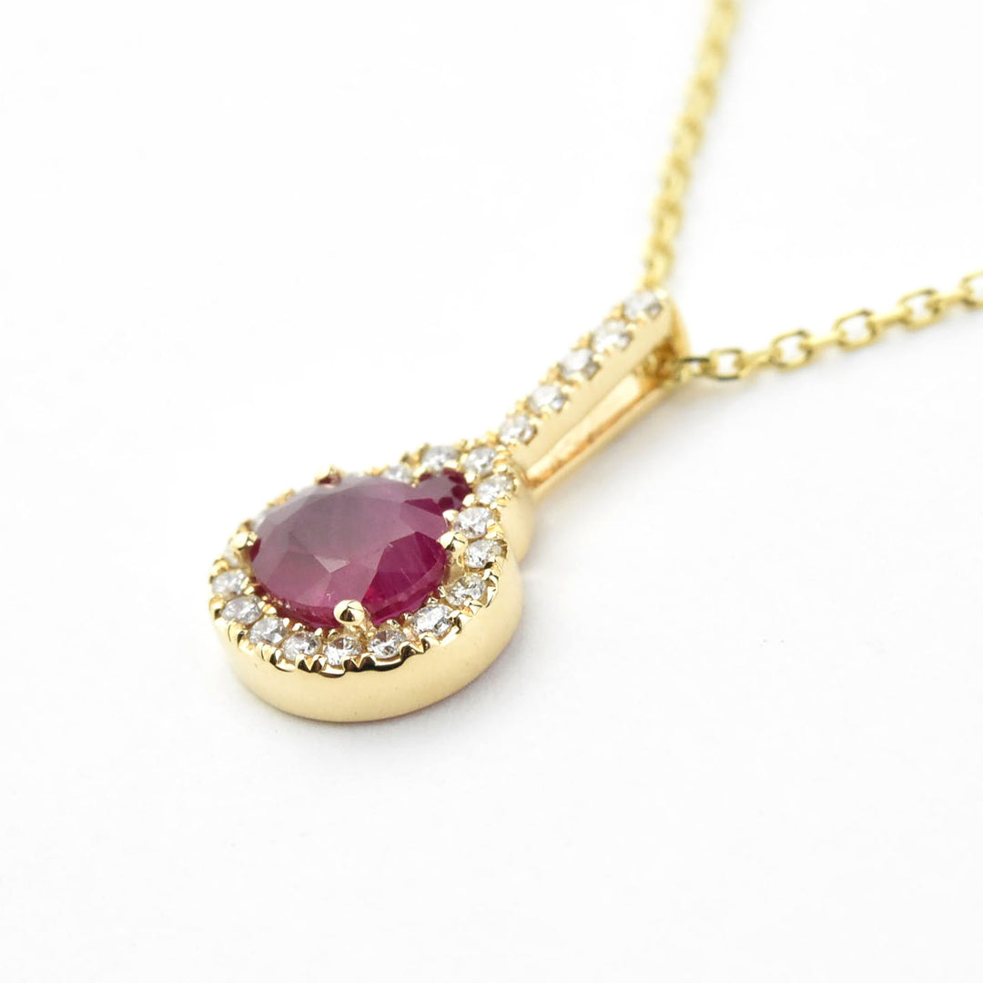The Elsa: Ruby Necklace in Yellow Gold – Goldmakers Fine Jewelry