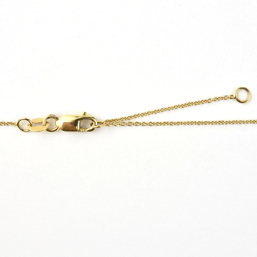 White Quartz and Diamond Necklace in 14k Yellow Gold - Goldmakers Fine Jewelry