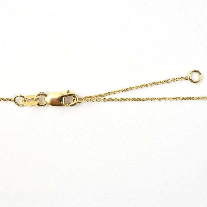 White Quartz and Diamond Necklace in 14k Yellow Gold - Goldmakers Fine Jewelry