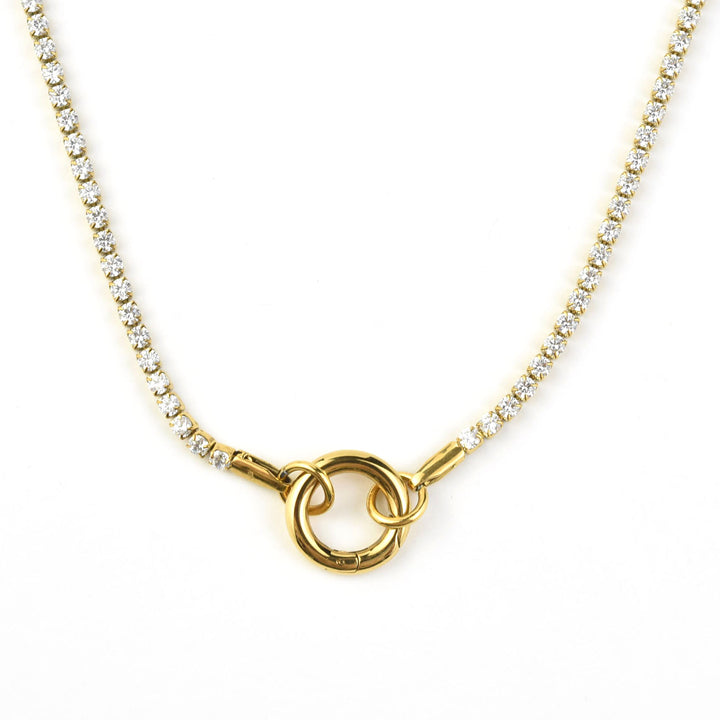Micro Tennis Necklace 16" - Goldmakers Fine Jewelry