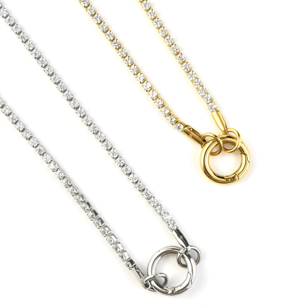 Micro Tennis Necklace 16" - Goldmakers Fine Jewelry