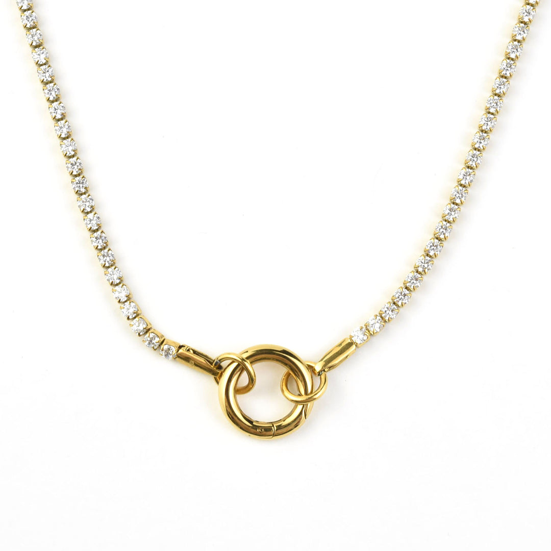 Micro Tennis Necklace 16" - Goldmakers Fine Jewelry