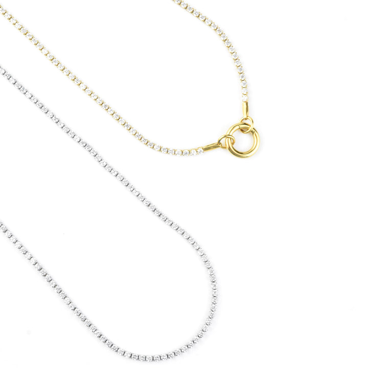 Micro Tennis Necklace 18" - Goldmakers Fine Jewelry