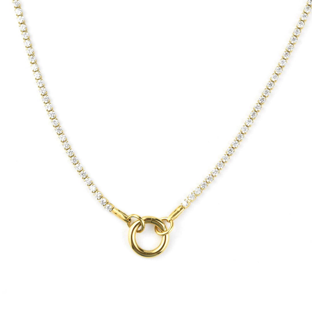 Micro Tennis Necklace 18" - Goldmakers Fine Jewelry