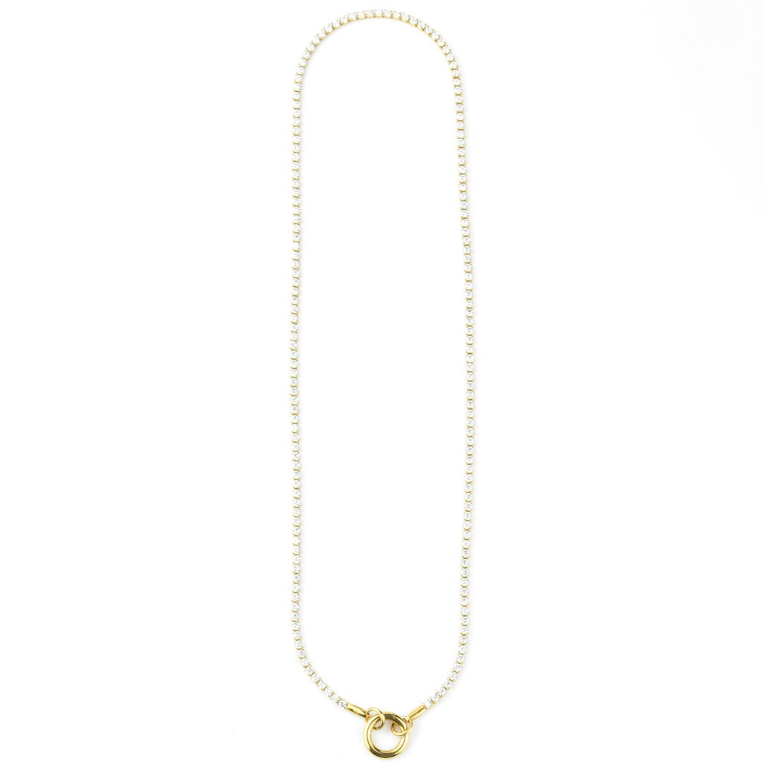 Micro Tennis Necklace 18" - Goldmakers Fine Jewelry