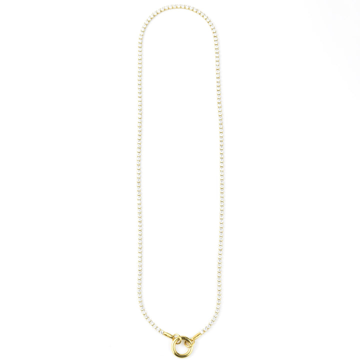 Micro Tennis Necklace 18" - Goldmakers Fine Jewelry