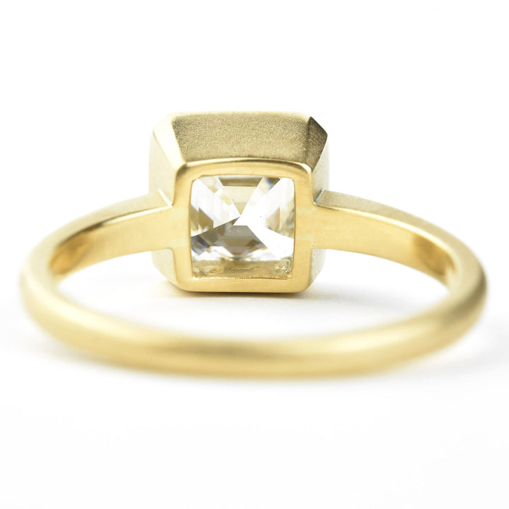 Asscher-Cut Diamond Solitaire in 18k Yellow Gold