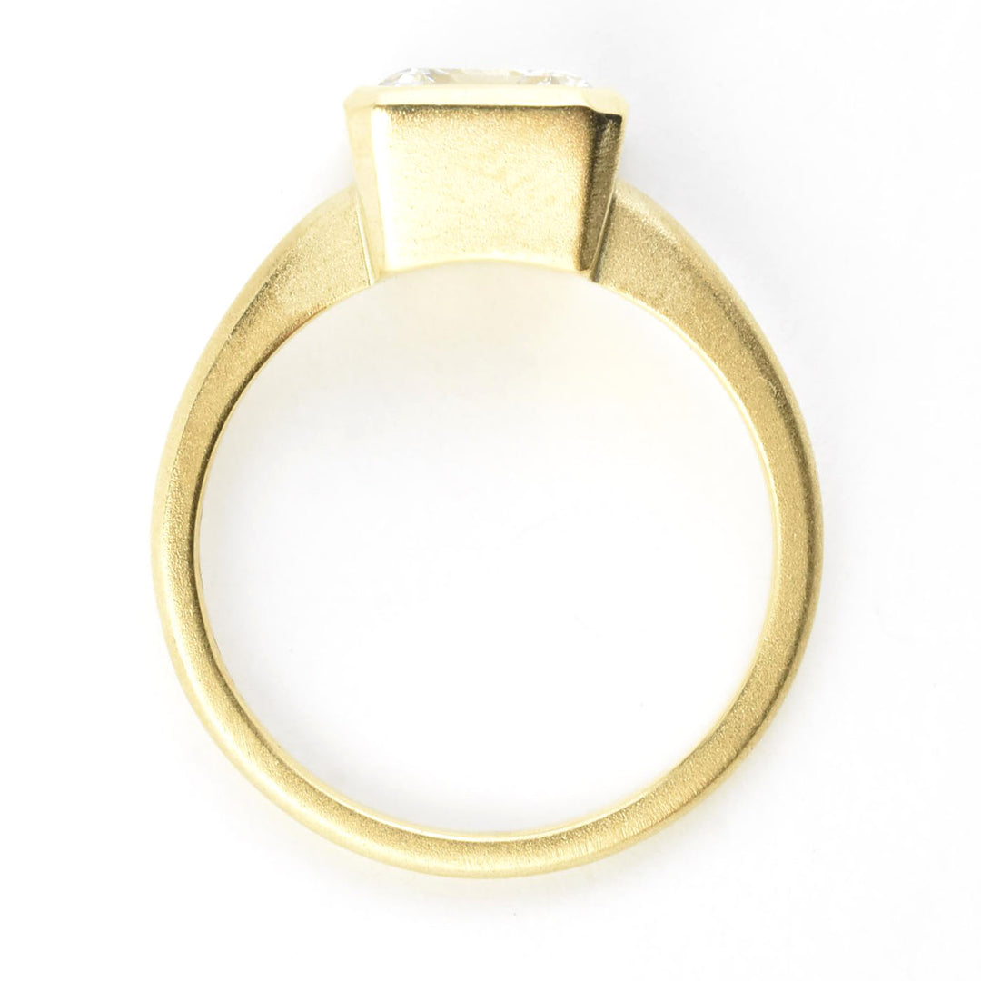 Asscher-Cut Diamond Solitaire in 18k Yellow Gold