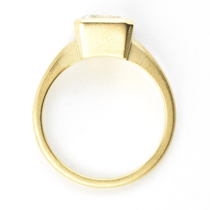 Asscher-Cut Diamond Solitaire in 18k Yellow Gold