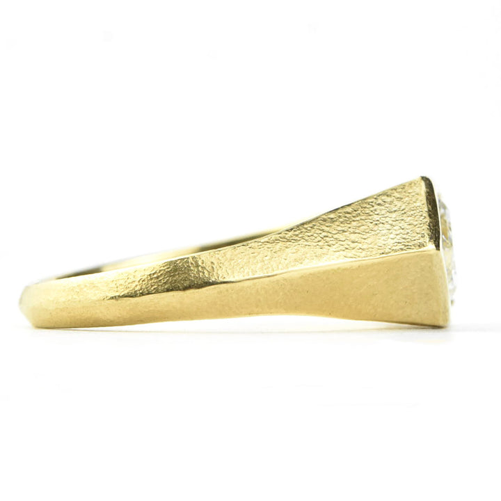The Paulina: Diamond Solitaire in 18k Yellow Gold