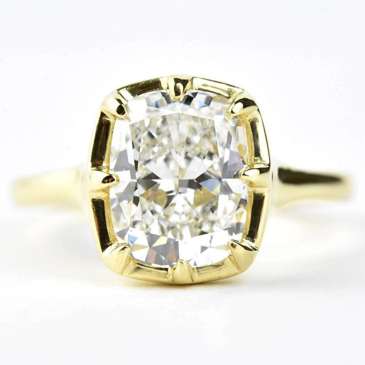 The Emmalee: Cushion-Cut Diamond Engagement Ring in 18K