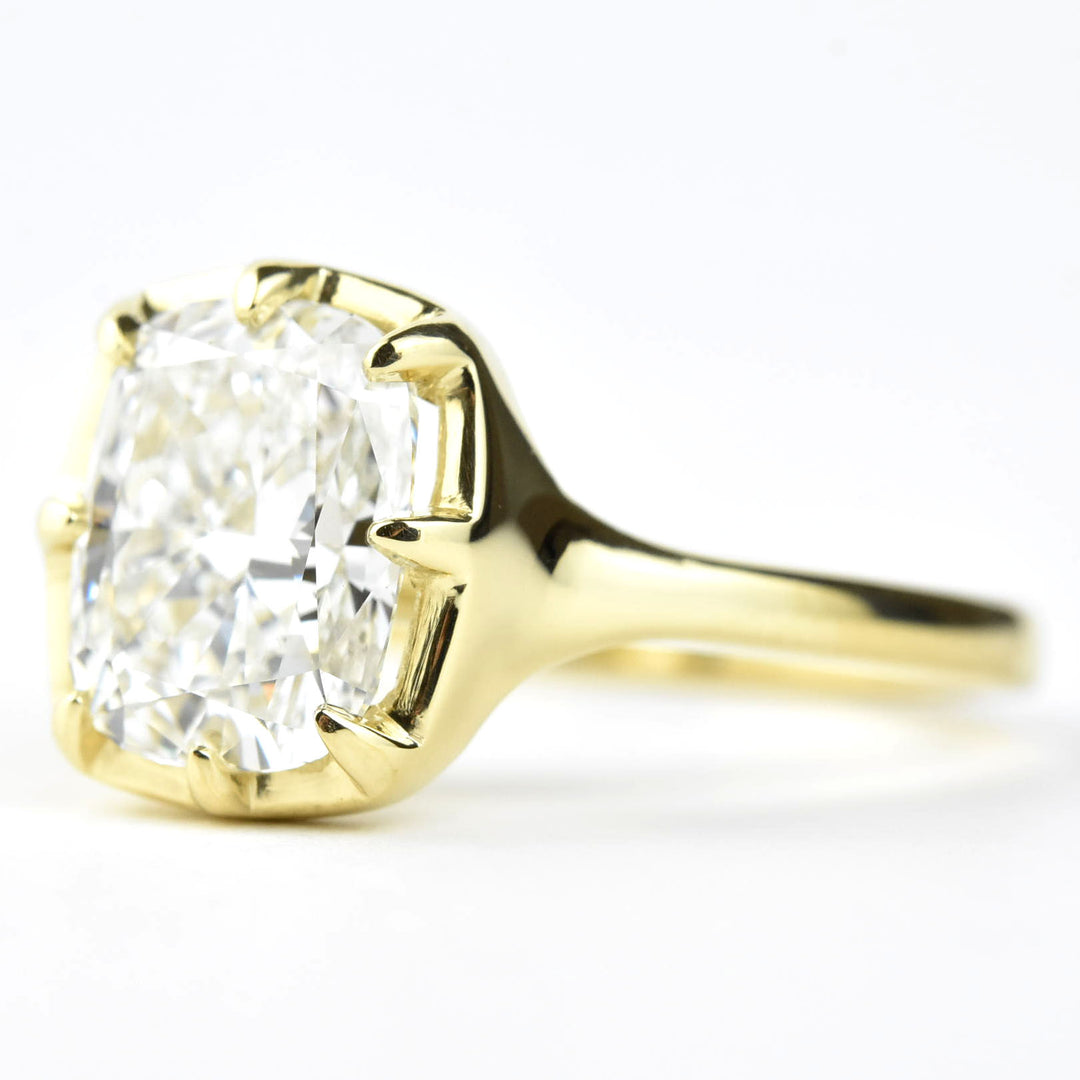 The Emmalee: Cushion-Cut Diamond Engagement Ring in 18K