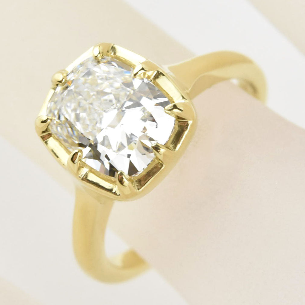 The Emmalee: Cushion-Cut Diamond Engagement Ring in 18K