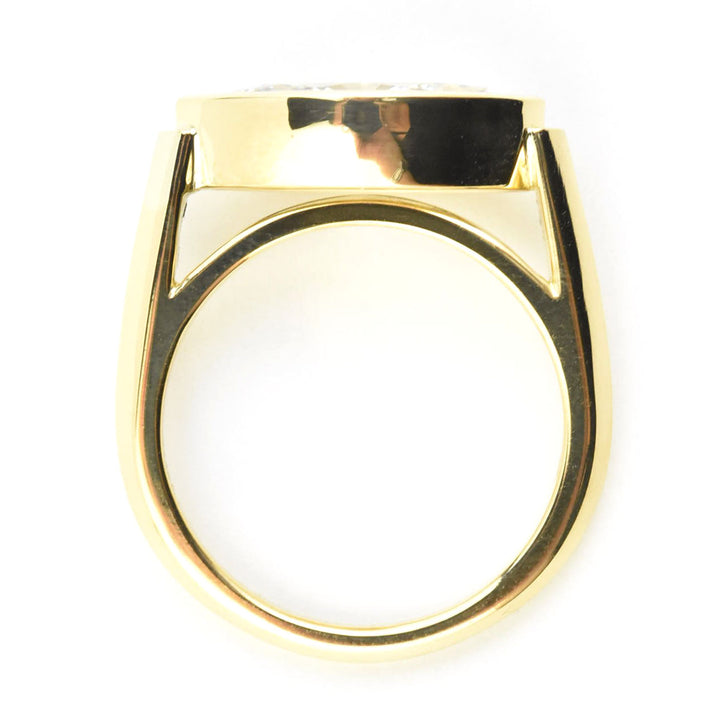Marquise Diamond Bezel Ring in 18k Gold - Goldmakers Fine Jewelry
