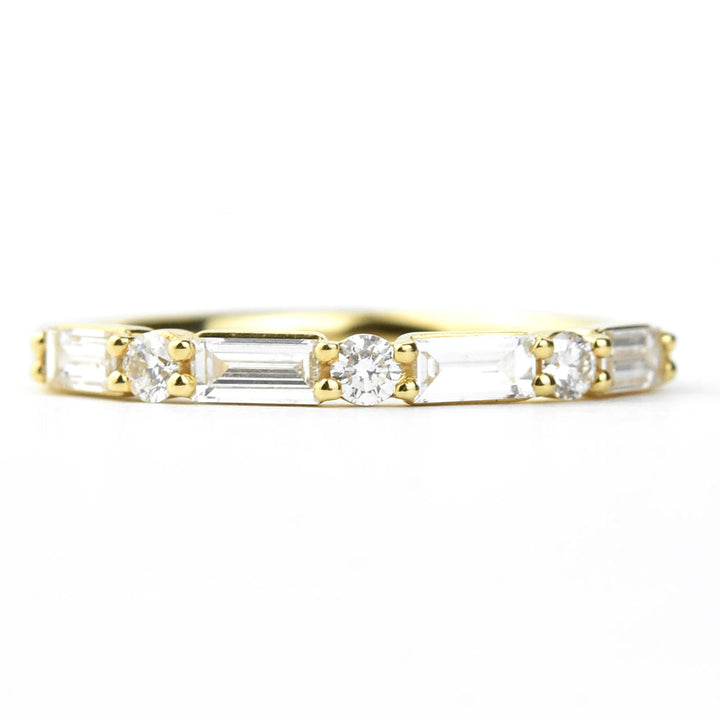 Baguette Diamond Band in 18k Yellow Gold - Goldmakers Fine Jewelry