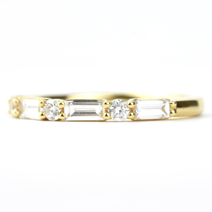 Baguette Diamond Band in 18k Yellow Gold - Goldmakers Fine Jewelry