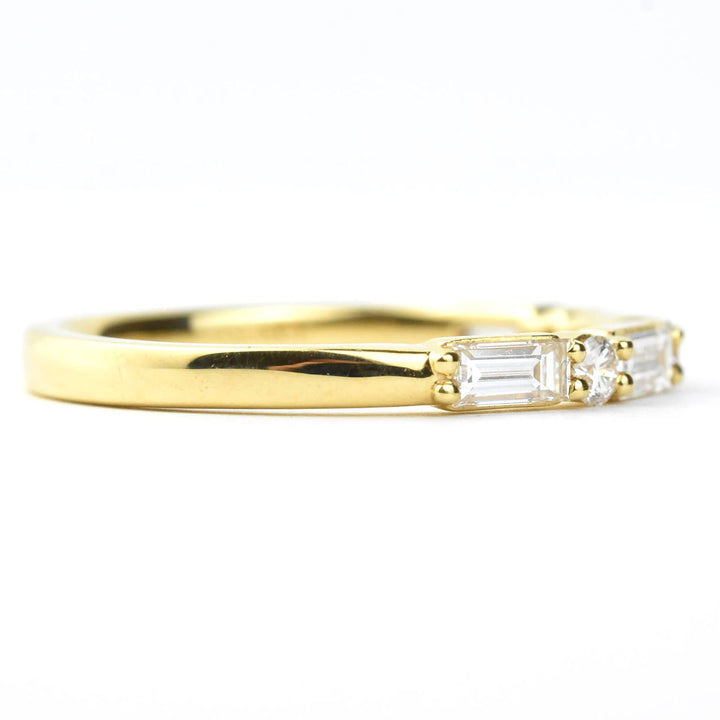 Baguette Diamond Band in 18k Yellow Gold - Goldmakers Fine Jewelry