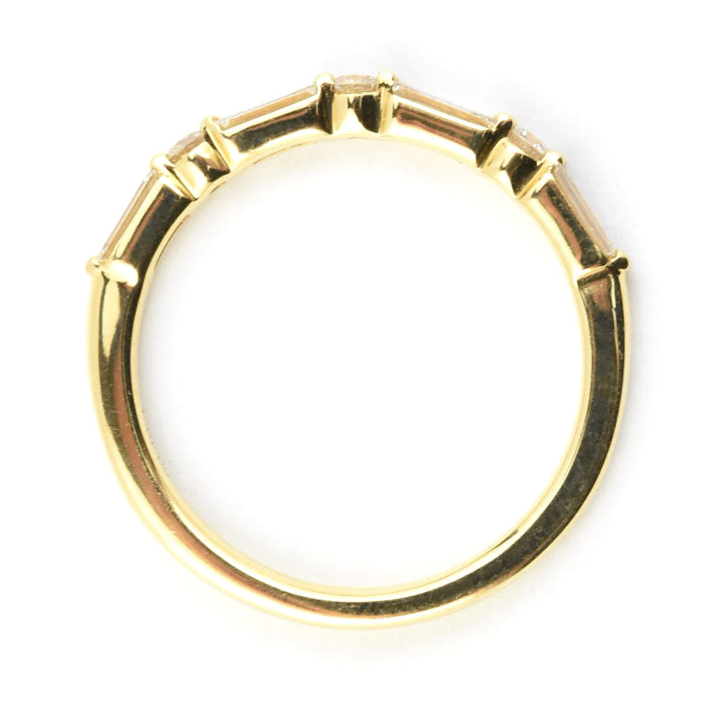 Baguette Diamond Band in 18k Yellow Gold - Goldmakers Fine Jewelry