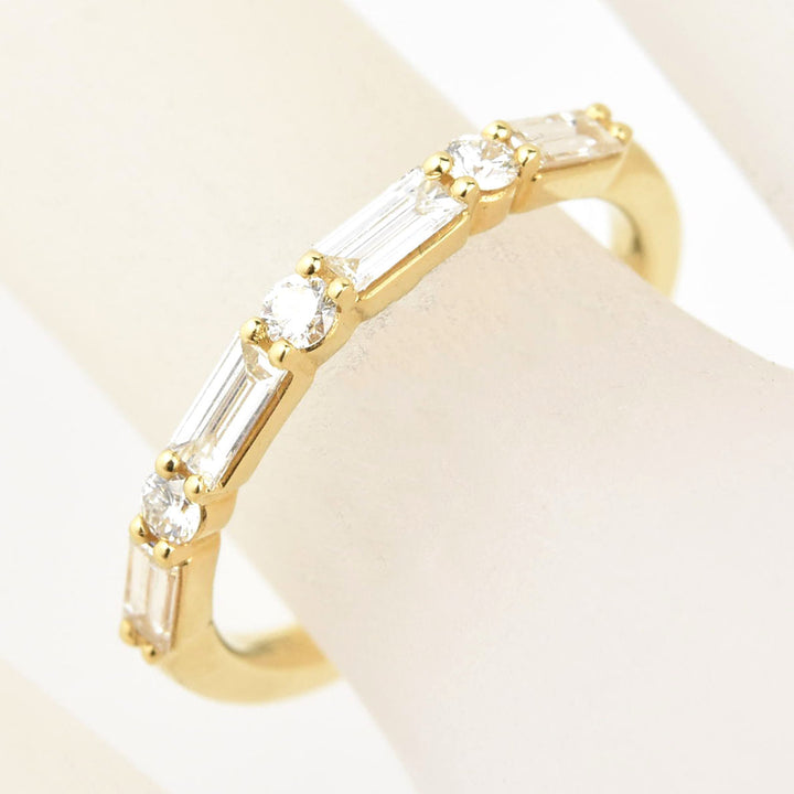 Baguette Diamond Band in 18k Yellow Gold - Goldmakers Fine Jewelry