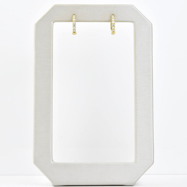 Classic Diamond Huggies in 18k Yellow Gold - Goldmakers Fine Jewelry
