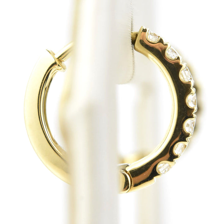 Classic Diamond Huggies in 18k Yellow Gold - Goldmakers Fine Jewelry