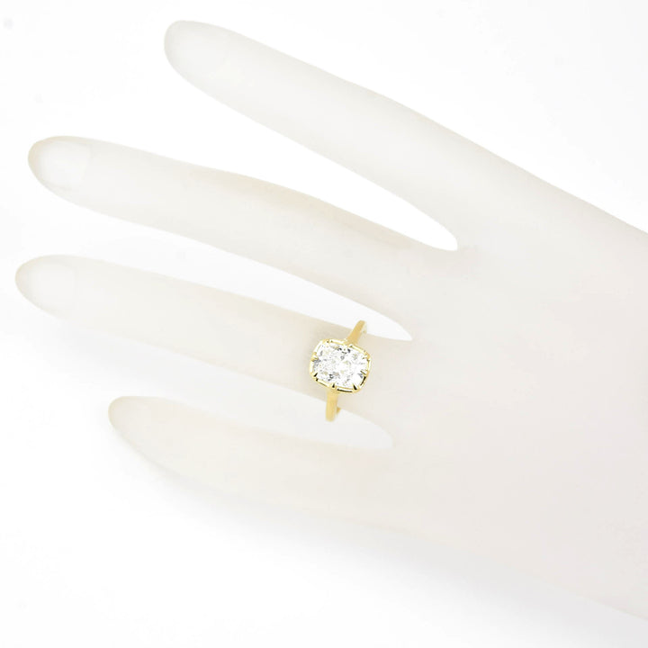 The Emmalee: Cushion-Cut Diamond Engagement Ring in 18K - Goldmakers Fine Jewelry