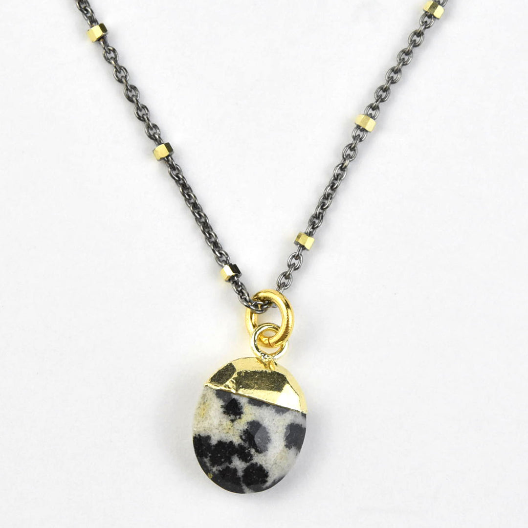 Dalmation Jasper Necklace - Goldmakers Fine Jewelry