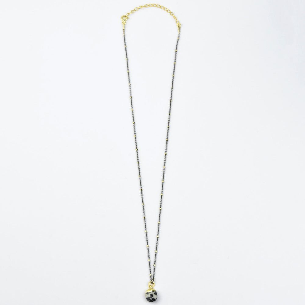 Dalmation Jasper Necklace - Goldmakers Fine Jewelry