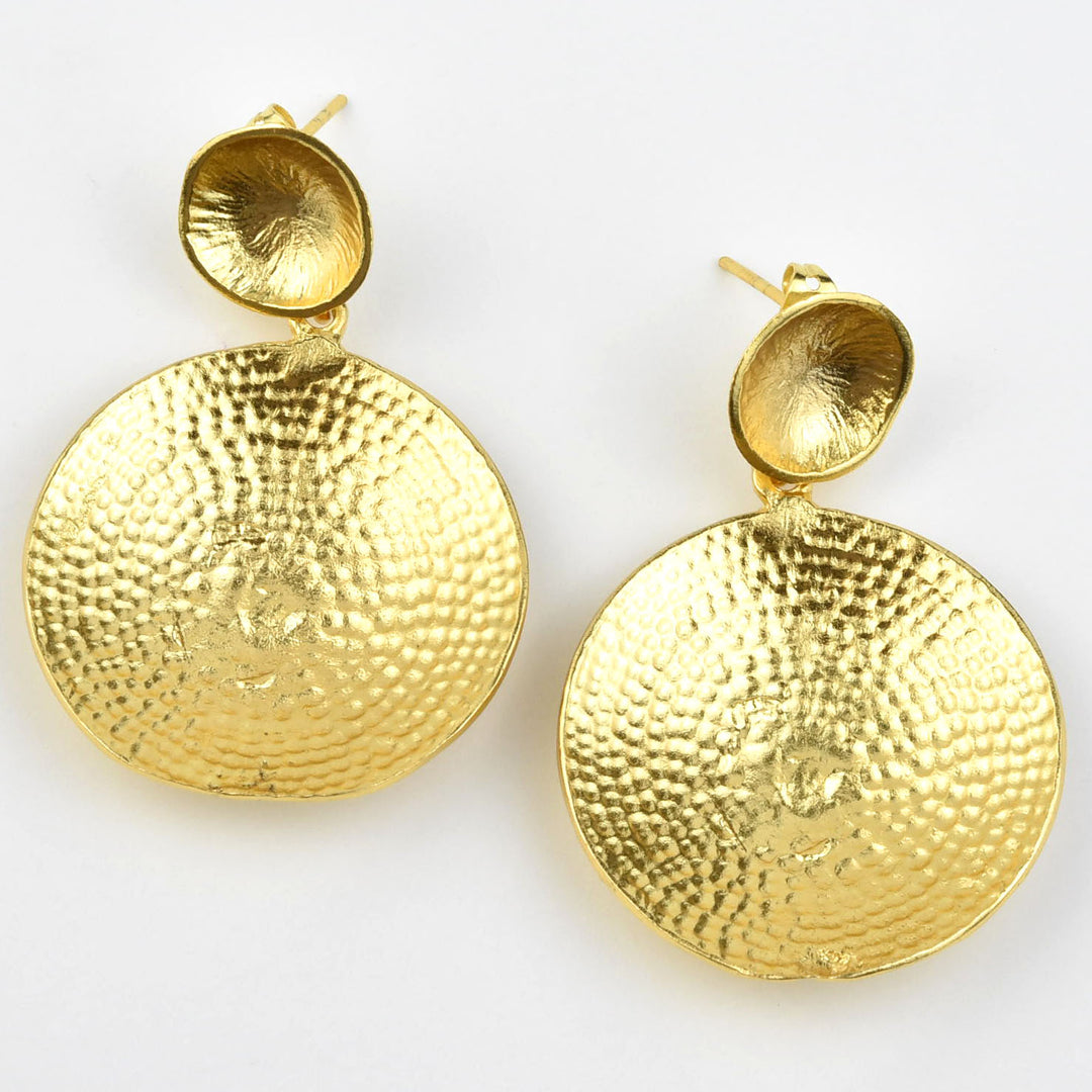 Statement Double Disc Earrings - Goldmakers Fine Jewelry