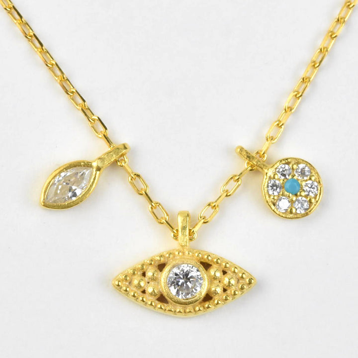Evil Eye Talisman Charm Necklace - Goldmakers Fine Jewelry