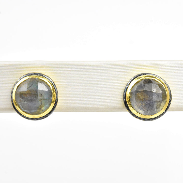 Labradorite Post Earrings - Goldmakers Fine Jewelry