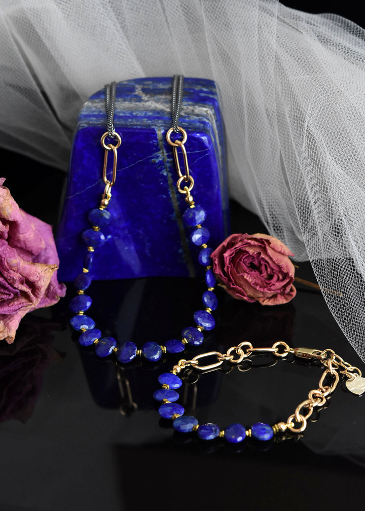 Abacus Necklace with Lapis