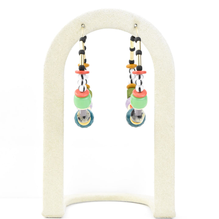 Abacus Beaded Hoops