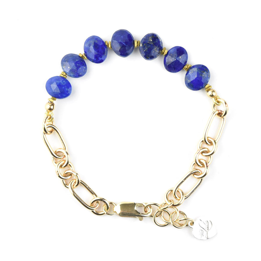 Abacus Bracelet with Lapis - Goldmakers Fine Jewelry