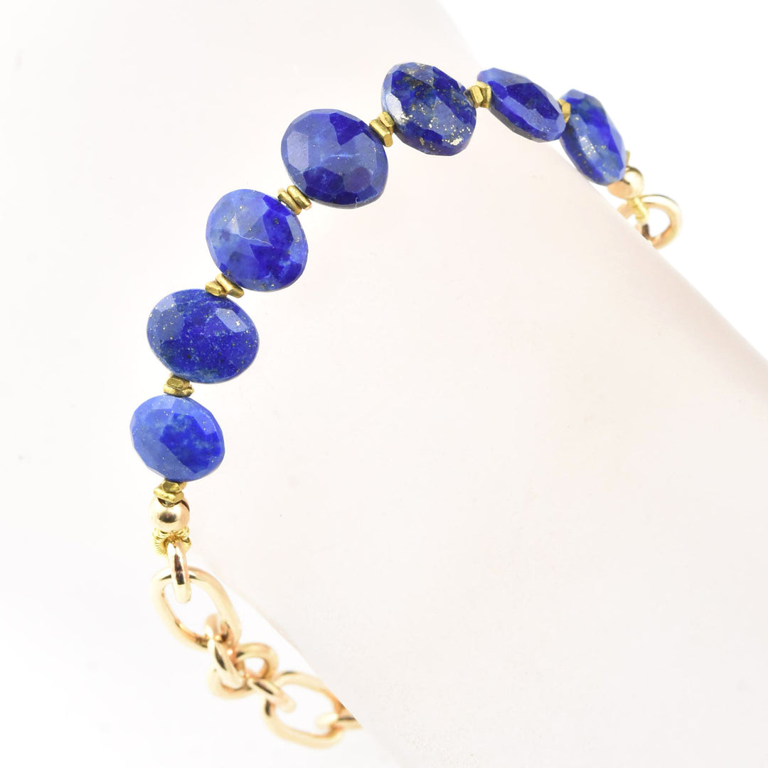 Abacus Bracelet with Lapis - Goldmakers Fine Jewelry