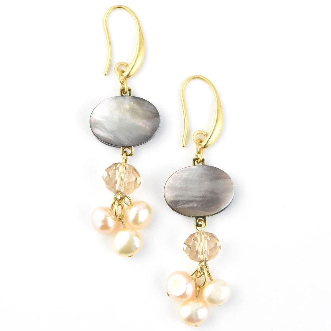 Abalone Cluster Earrings