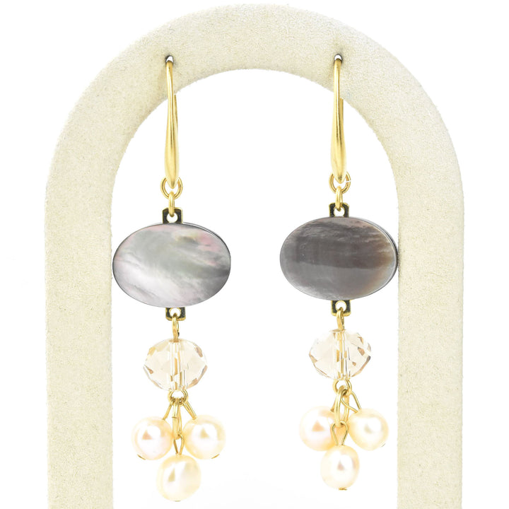 Abalone Cluster Earrings