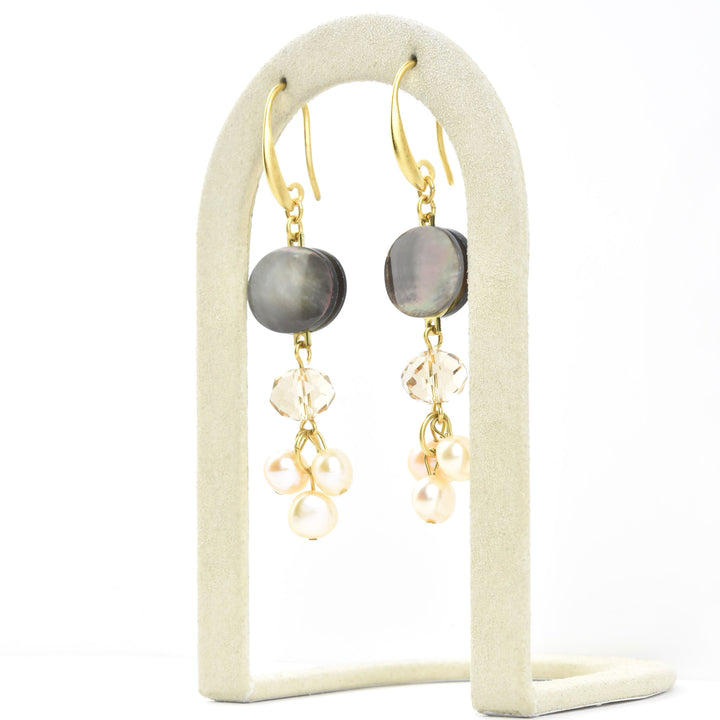 Abalone Cluster Earrings